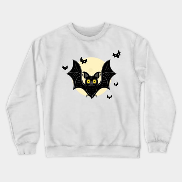 Bat Halloween Crewneck Sweatshirt by MeksFashion